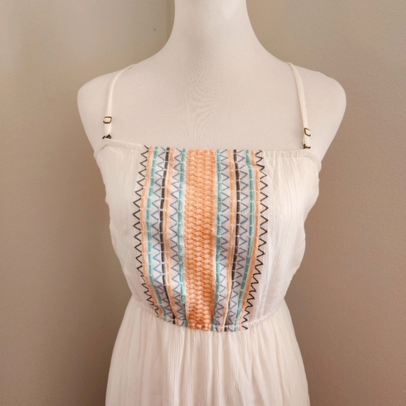 Embroidered Maxi Dress Sleeveless lined - Picture 1 of 6